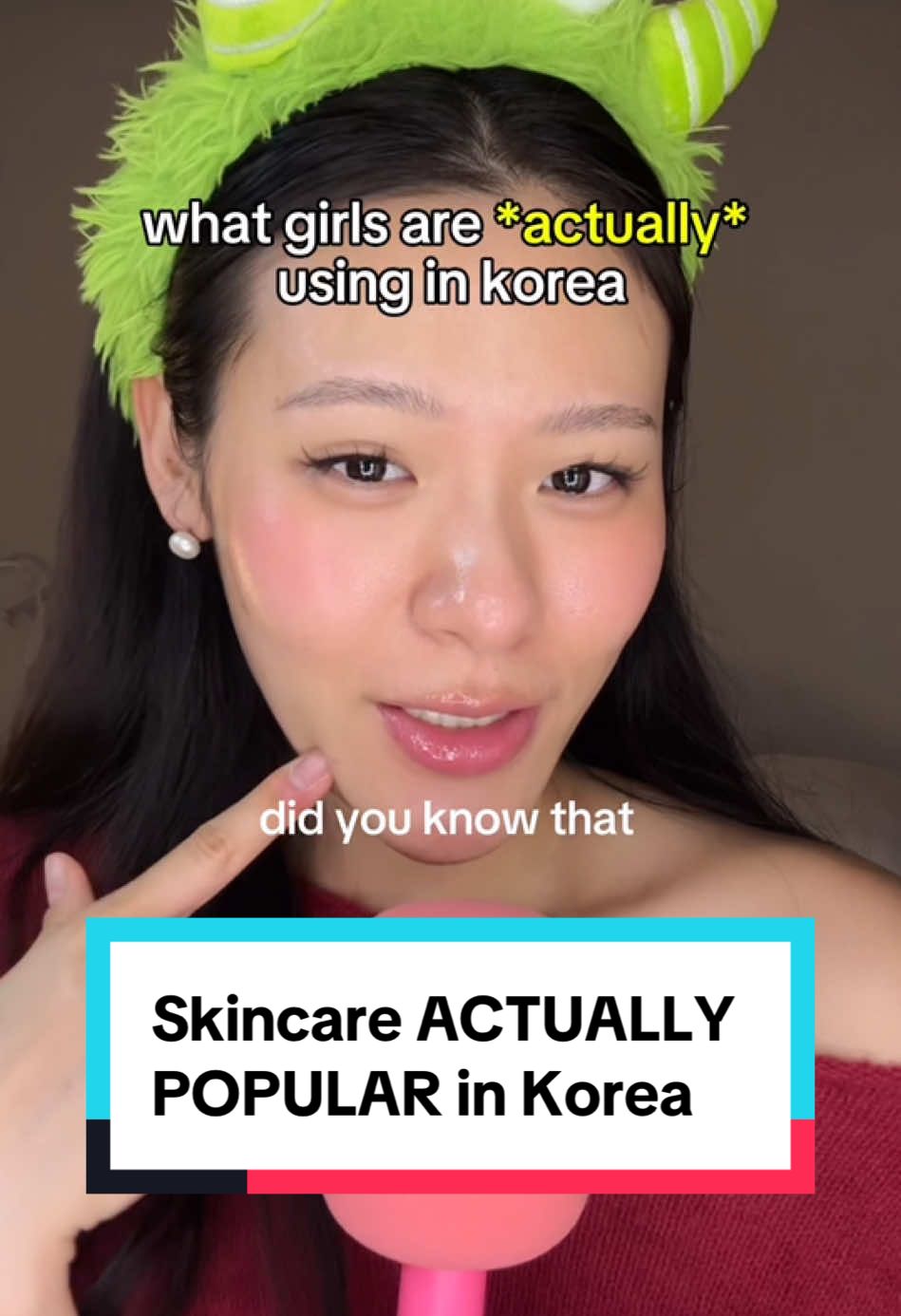 TikTok post by @mayaya.kimmm for Dr.G. Caption reads: Korean skincare that’s ACTUALLY popular in....