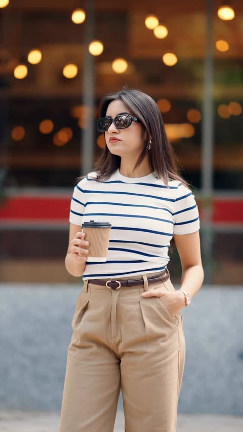 Instagram post by @simran.bejwani for Yousta. Caption reads: Match day fit check with @youstafashion 🏏✨ I....