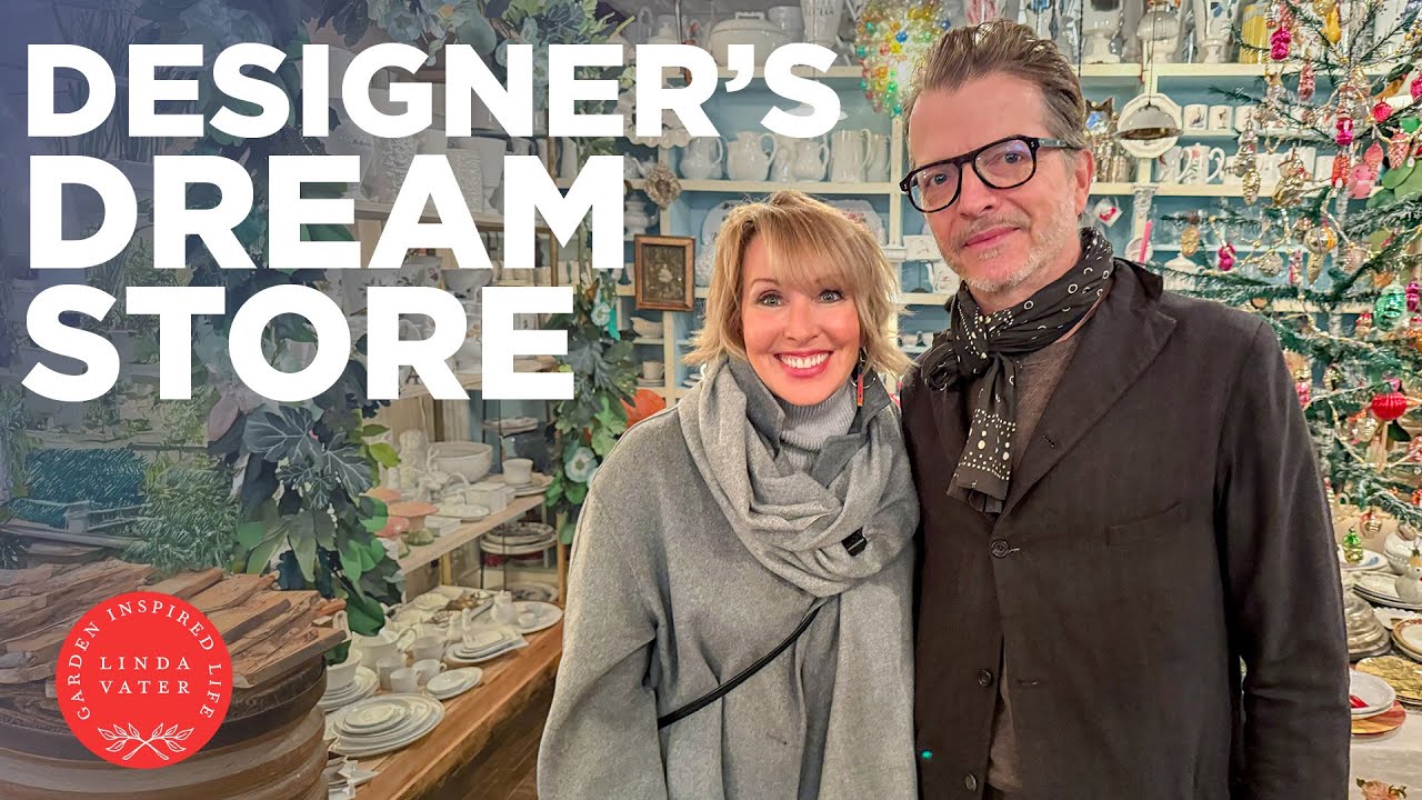 YouTube post by @LindaVater for Manukora. Caption reads: A Designers Dream Store | John Derian's Shop NYC....