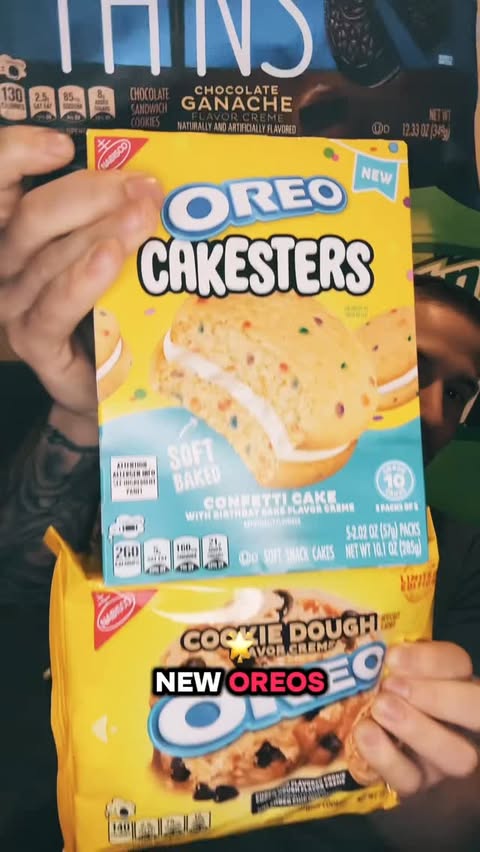 Instagram post by @markie_devo for OREO. Caption reads: New Oreos!

🛒Find these at major stores that....