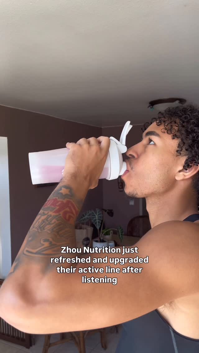 Instagram post by @jayohoopss for Zhou Nutrition. Caption reads: [...] with my fitness goals — and Zhou Nutrition’s....