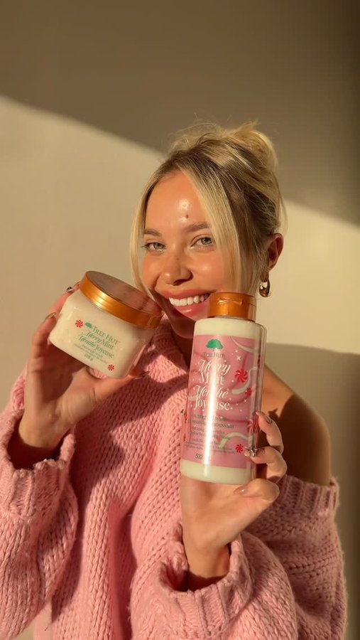 Instagram post by @foreverandaudrey for Treehut. Caption reads: Call me the Tree Hut Fairy 🧚‍♀️ because....