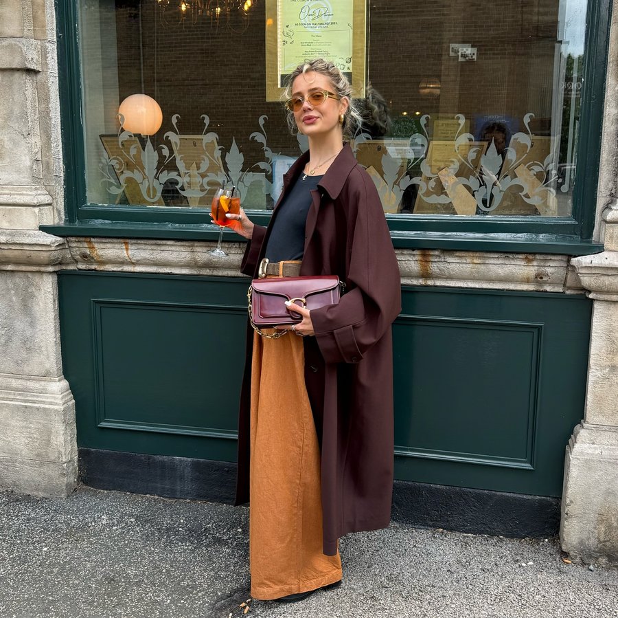 Instagram post by @evie_mills for Jimmy Fairly. Caption reads: [...] @uooyaaofficial jacket @jimmyfairly sunnies.