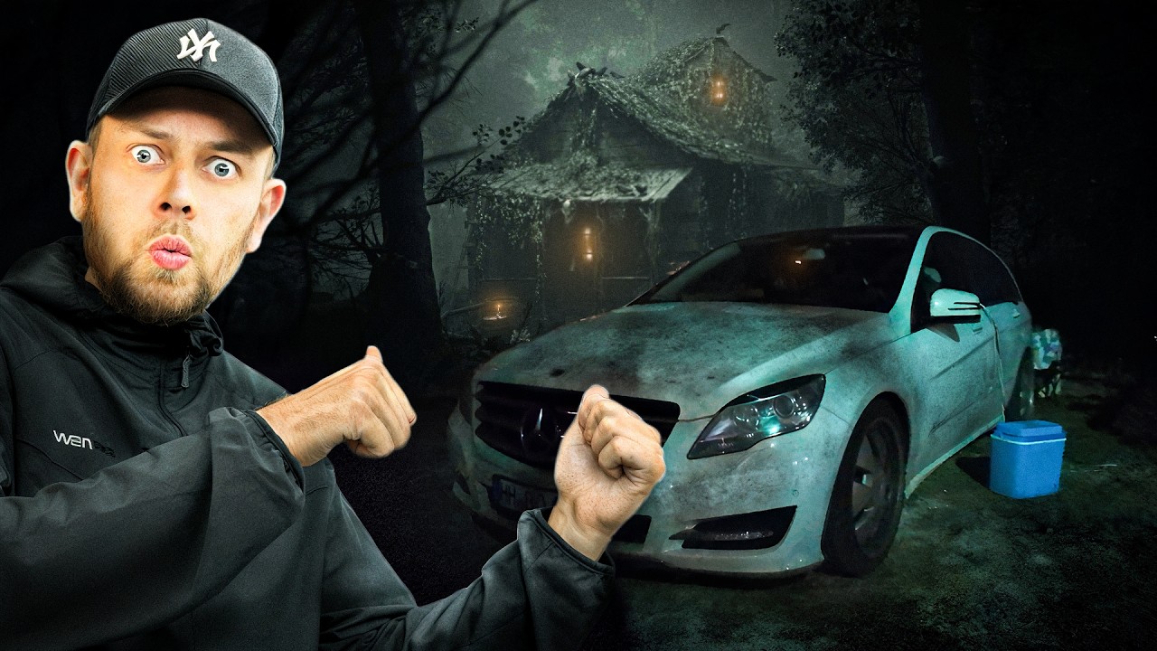 YouTube post by @bobergderechte for EcoFlow. Caption reads: 1 night at Europe's scariest campsite!.