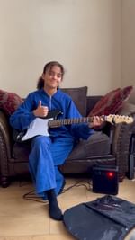 Instagram post by @allaboutatima for Mumsnet. Caption reads: @gear4music have your electric guitar needs....