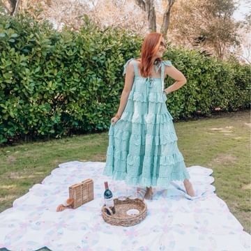 Instagram post by @dacialea for Red Dress. Caption reads: [...] occasions up & coming. Found these....