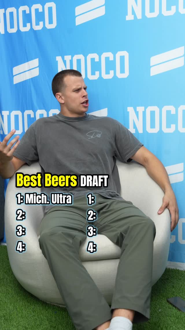 Instagram post by @dyeguystv for Nocco. Caption reads: Which draft would you take ?🤔 @nocco.usa #frat....