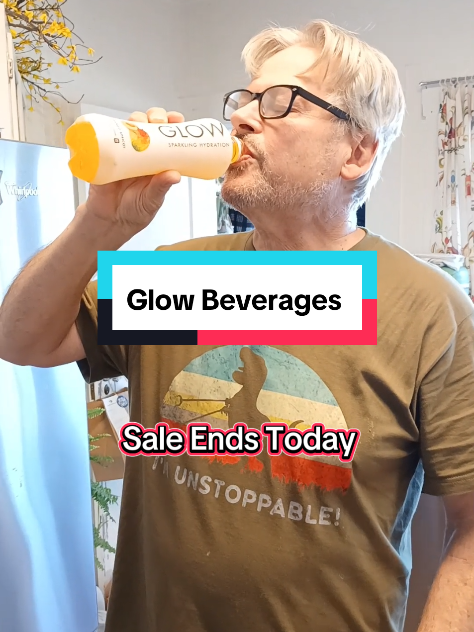 TikTok post by @sustainaspell444 for GLOW Beverages. Caption reads: Glow Beverages are carbonated heaven! Absolutely....