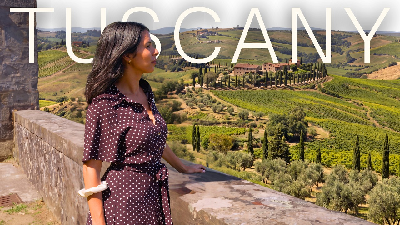 YouTube post by @maliniangelica1 for Dehancer. Caption reads: TUSCANY: STRAIGHT OUT OF A FAIRYTALE (ITALY).