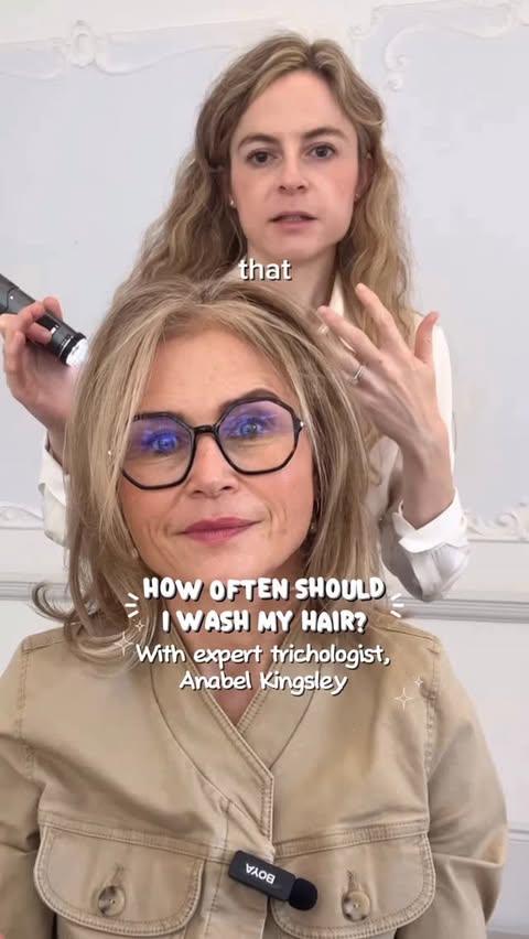 Instagram post by @victoriawoodhall for Philip Kingsley. Caption reads: I was washing my hair all WRONG! 🙈

How often....
