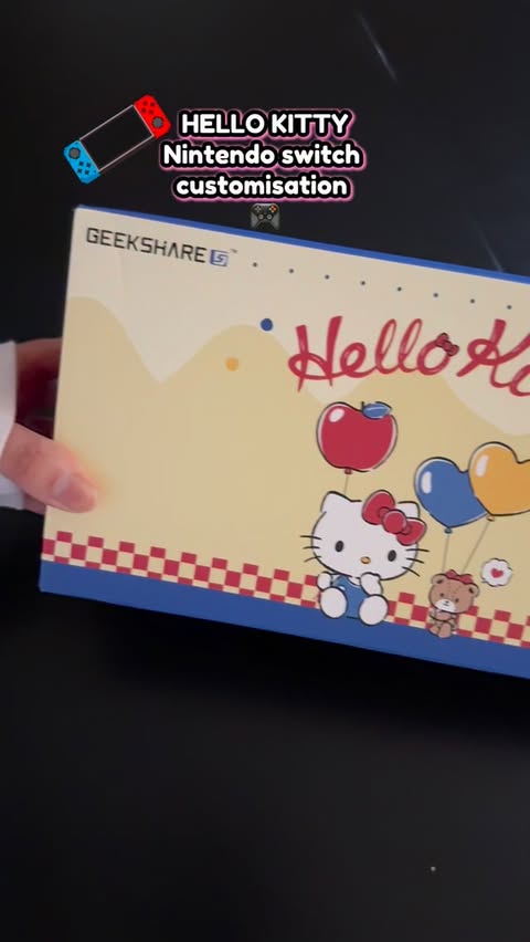 Instagram post by @nascent_butterfly for GeekShare. Caption reads: customising my Nintendo Switch with the....