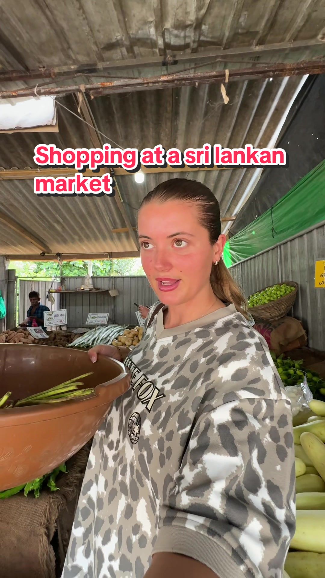 TikTok post by @kyramaeturner6 for Airalo. Caption reads: Not the man reading my shopping list at the end ....