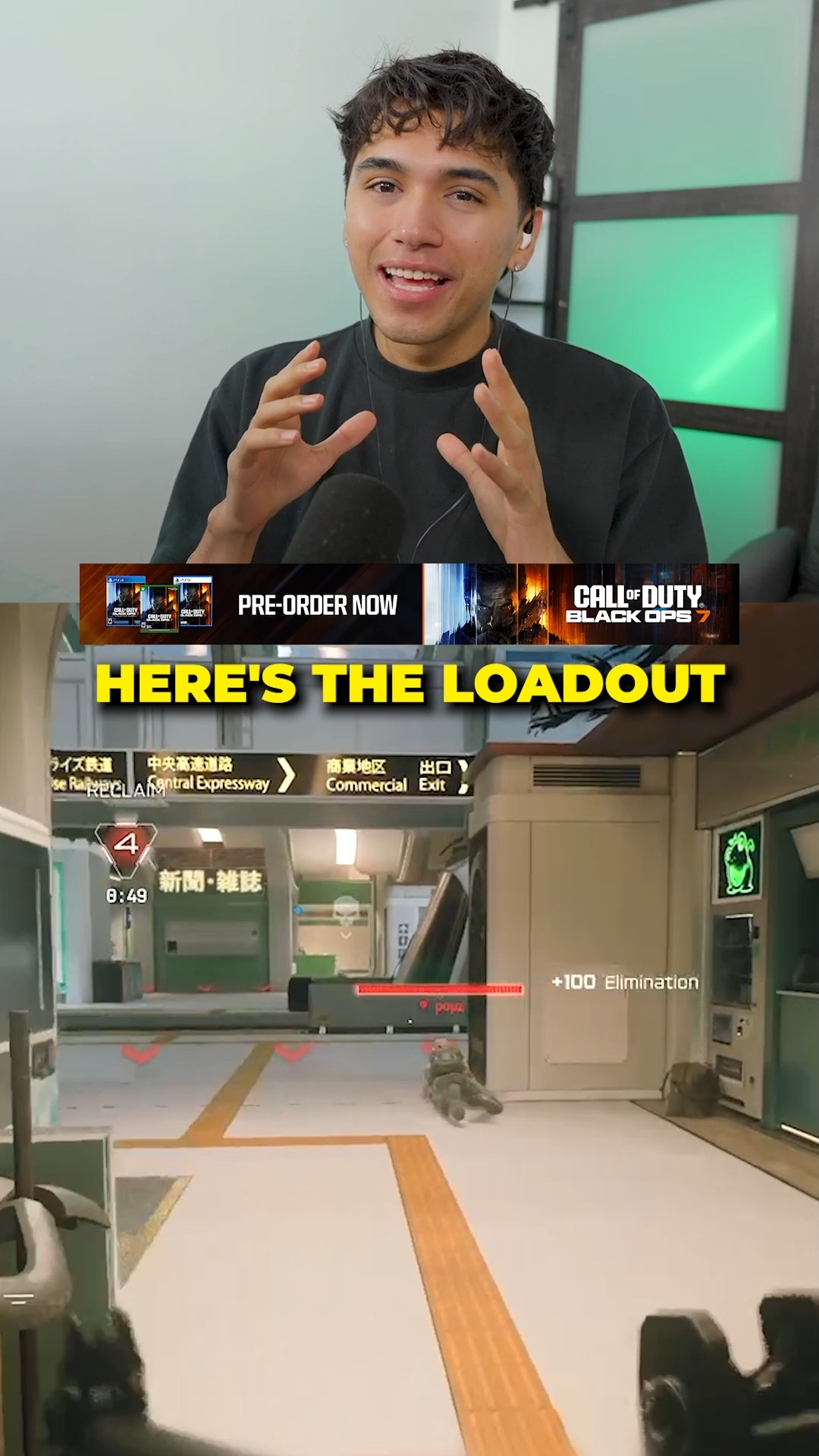 Instagram post by @dexerto for GameStop. Caption reads: Will you be running the SMG on Black Ops 7 launch....