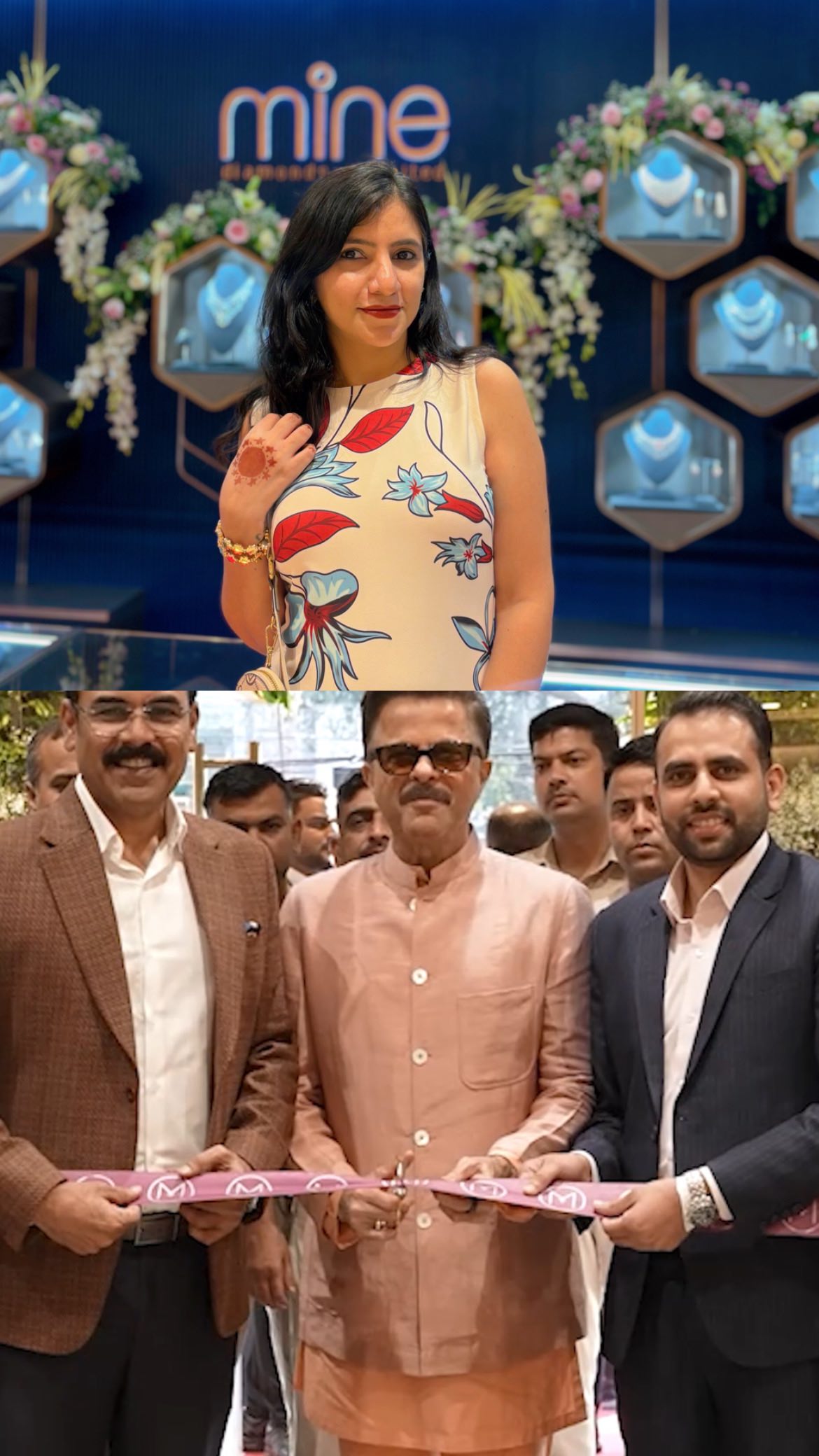 Instagram post by @that_style_mermaid for Malabar Gold and Diamonds. Caption reads: Delhi, get ready to shine brighter!....