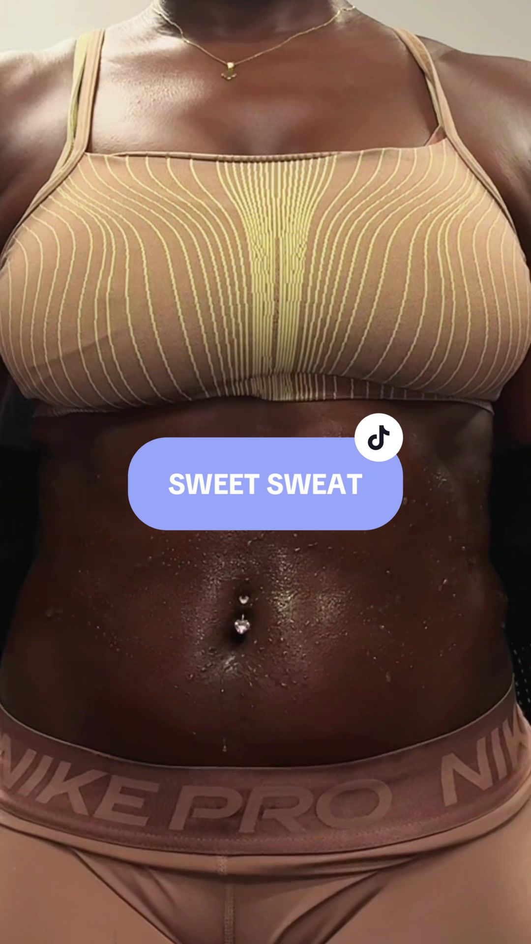 TikTok post by @naestar_ for Sweet Sweat. Caption reads: [...] grind mode activated! @Sweet Sweat #fyp....