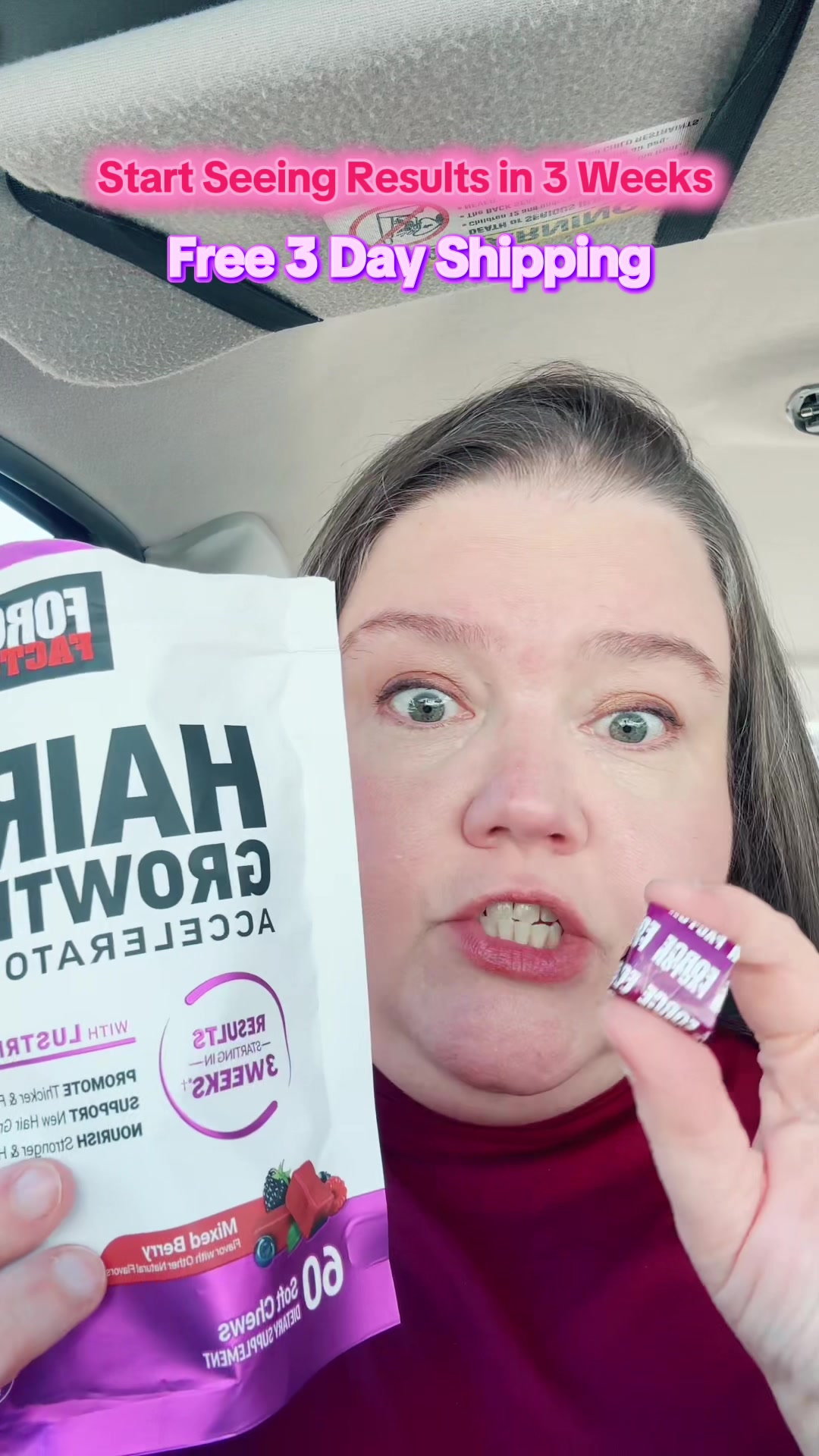 TikTok post by @lifeofrheana for Force Factor. Caption reads: You will see results starting in three weeks! ....