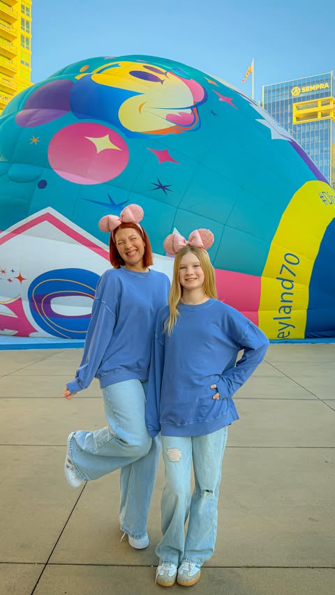 Instagram post by @iamcarlyanderson for Disneyland. Caption reads: [...] little detour this morning to see the....