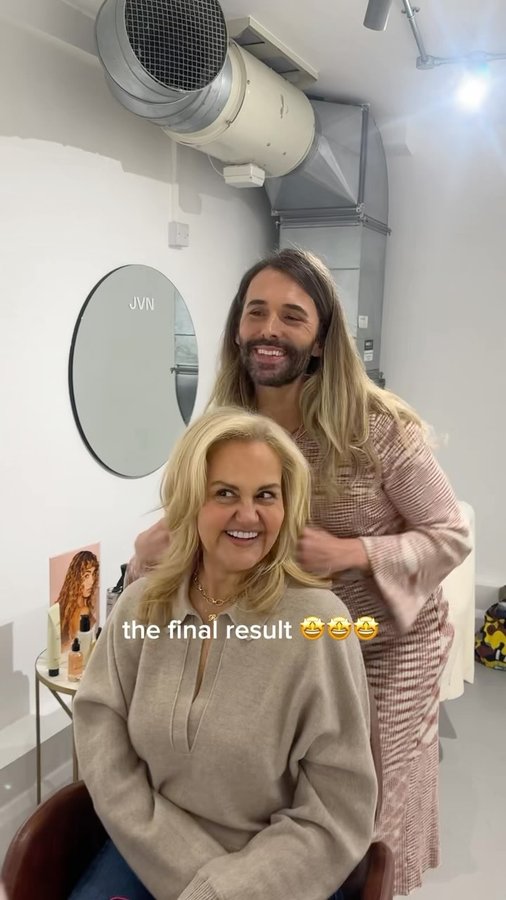 Instagram post by @carolinehirons for JVN Hair. Caption reads: Wait for this result queens! 💅 We’re in the UK....