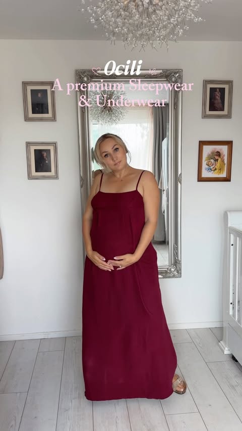 Instagram post by @karolina.my.motherhood for Ocili. Caption reads: [...] my fave Underwear& Sleepwear store 👉Ocili👈....