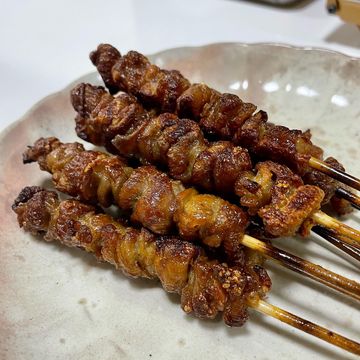 Instagram post by @tatsuya0217 for Takenoya. Caption reads: とりかわぐるぐる

#とりかわ #焼き鳥 #福岡グルメ #福岡 #焼鳥 #やきとり #博多グルメ....