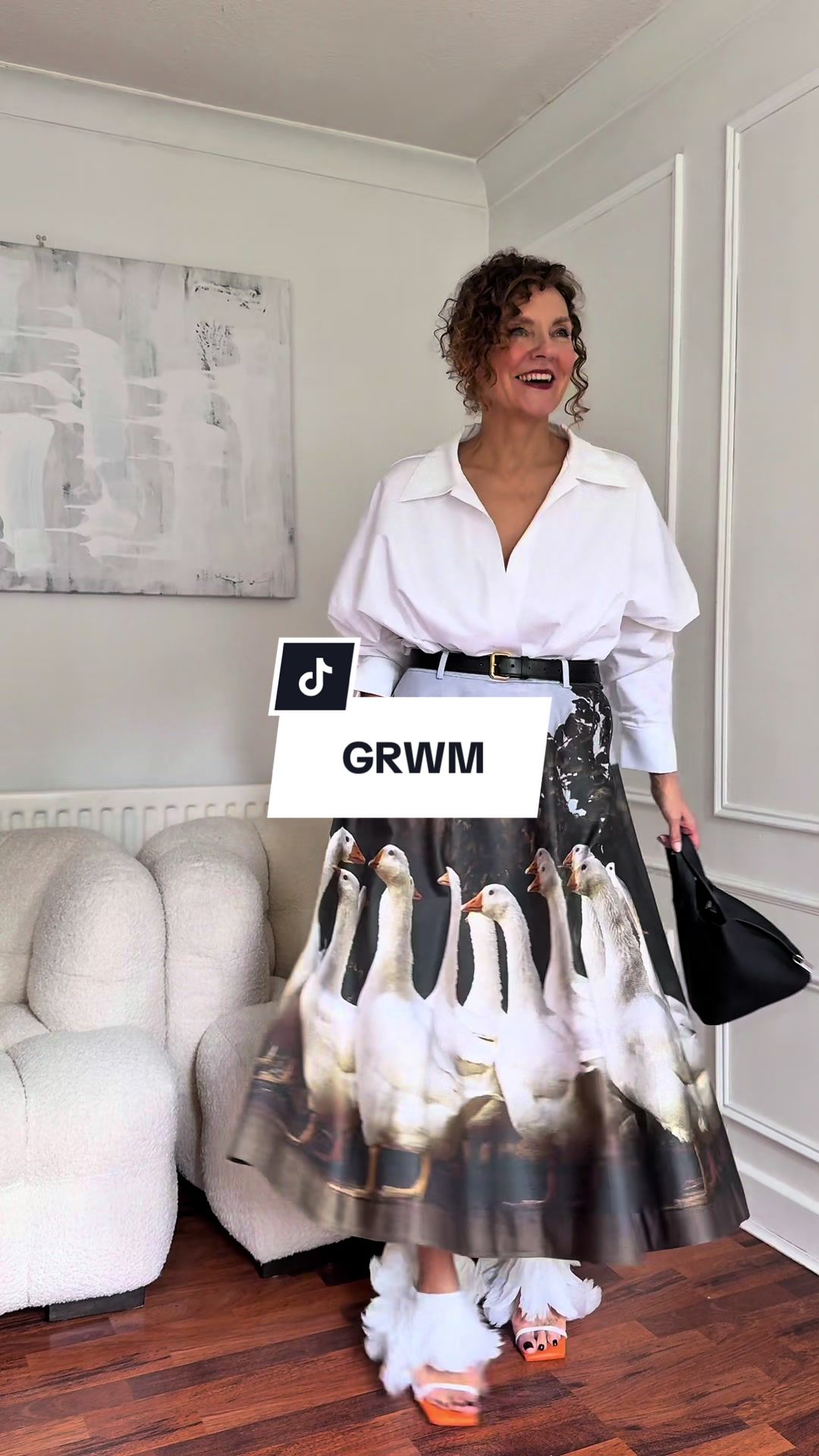 TikTok post by @venswifestyle for Moschino. Caption reads: GRWM: When your heels quack louder than your walk…....