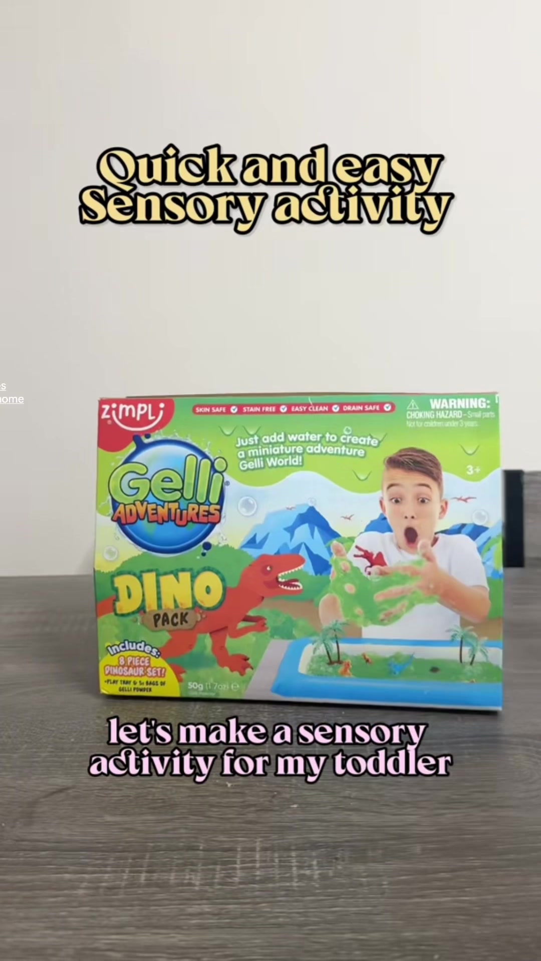 TikTok post by @chloeprice_12 for Zimpli Kids. Caption reads: Quick and easy sensory tray 💙 @Zimpli Kids....