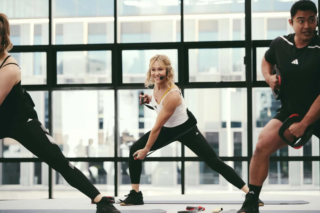 Instagram post by @kyliegatesfitness for LES MILLS. Caption reads: Monday mindset. Trying to control how people see....
