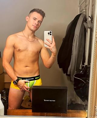 Instagram post by @robert_anthonyyy for Next Gay Thing. Caption reads: @nextgaything hooked their boy up with the latest....
