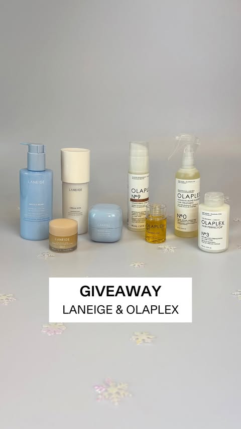Instagram post by @olaplexdeutschland for LANEIGE. Caption reads: For St. Nicholas Day, we are giving away a....