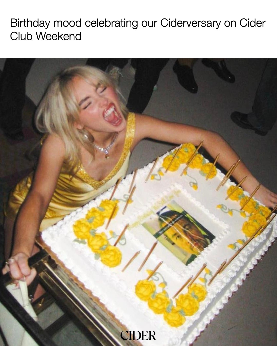 Instagram post by @cidergang for Cider. Caption reads: our birthday wish is you getting everything want....