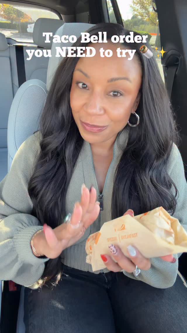 Instagram post by @lex.loves_ for Taco Bell. Caption reads: Probably one of my top 3 orders from Taco Bell....