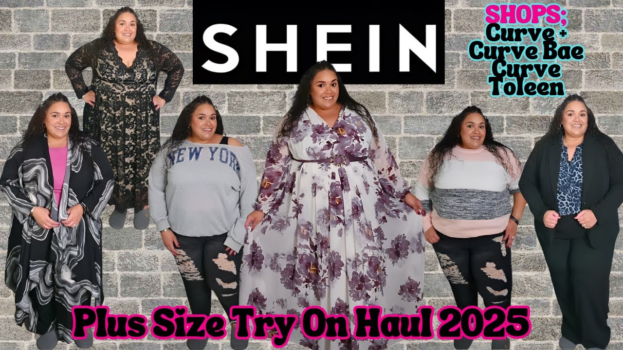 YouTube post by @TashaStJames for ALT. Fragrances. Caption reads: SHEIN Plus Size Haul 2025|SHEIN Curve Shops|SHEIN....