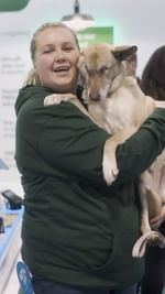 Instagram post by @maggiethewunderdog for YuMOVE. Caption reads: Kasey loves using our YuMOVE Skin & Coat range to....