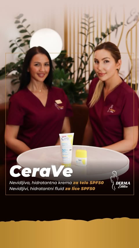 Instagram post by @derma_estetica_ordinacija_ for CeraVe. Caption reads: [...] dobro poznajete SPF i saznajte zašto su....