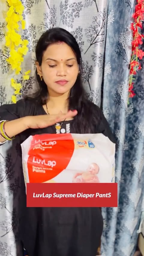 Instagram post by @aaru.and.mama141 for LuvLap. Caption reads: @luvlap.in Supreme Diaper Pants offer great....