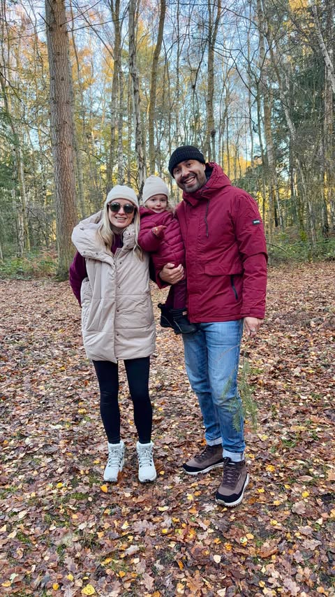 Instagram post by @daywithdad for Regatta. Caption reads: Woodland wanders with my favourite people 🍂✨....