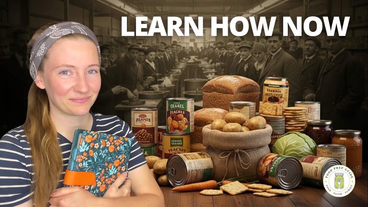 YouTube post by @foodprepguide for Azure Standard. Caption reads: How To Ration Like The Great Depression [Without....