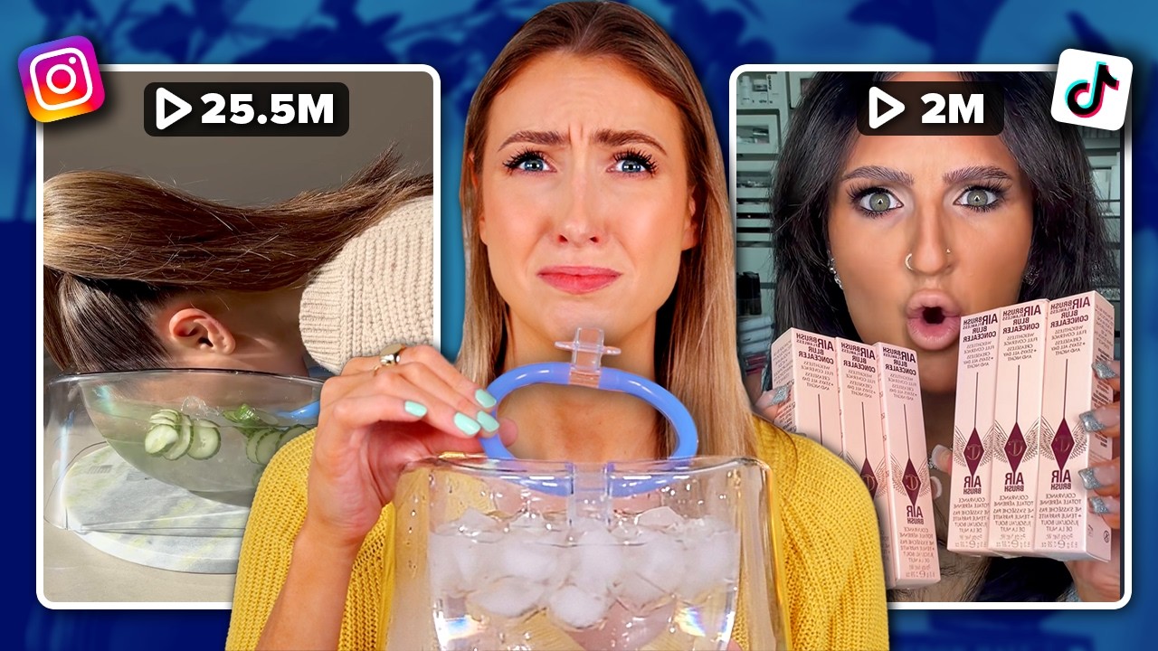 YouTube post by @RachhLoves for Comfrt. Caption reads: [...] Airbrush Concealer 03:35 Earrings 07:10....
