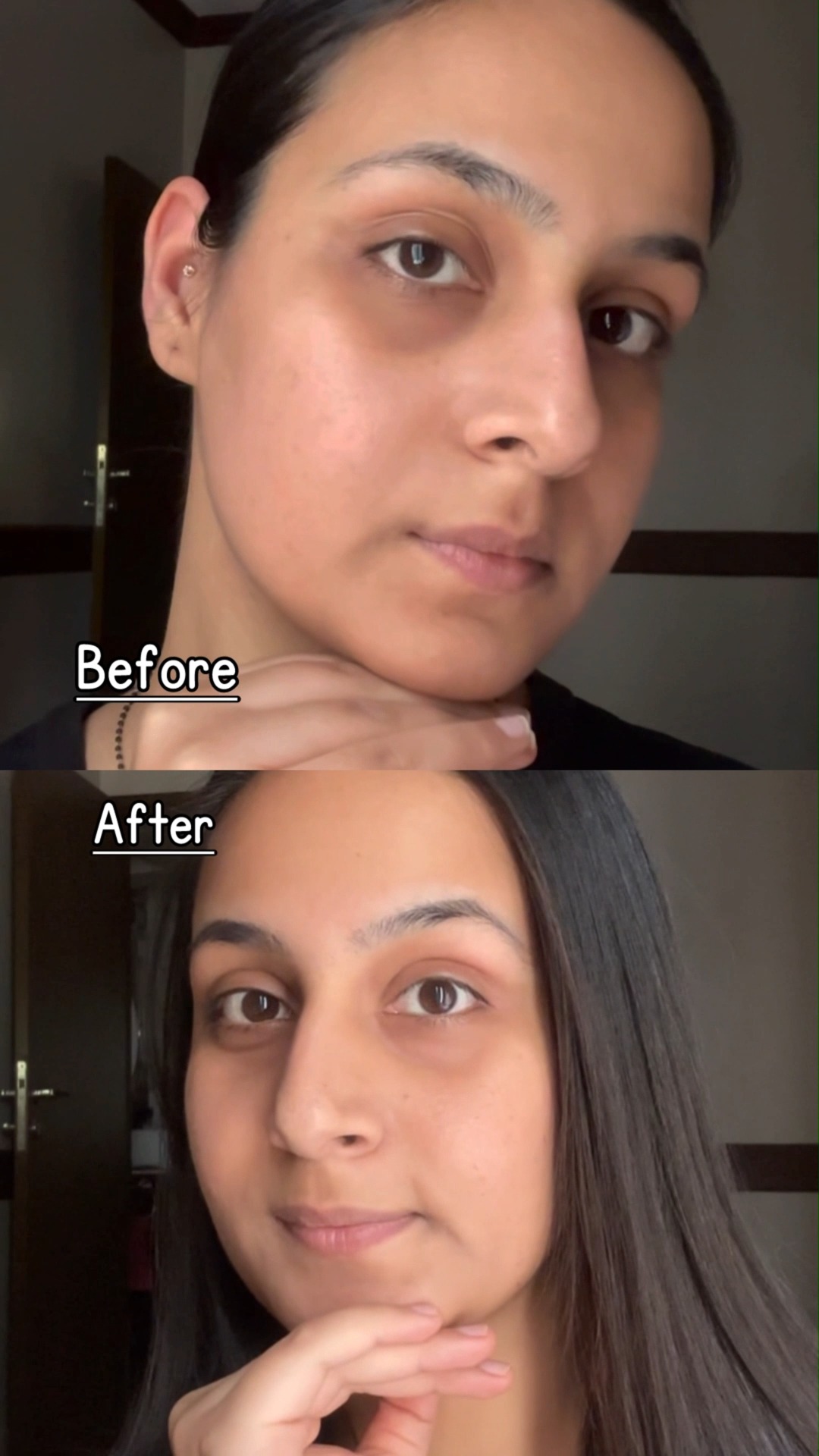 Instagram post by @divyaa_raina for Juicy Chemistry. Caption reads: Tired eyes don’t lie — but now they can finally....