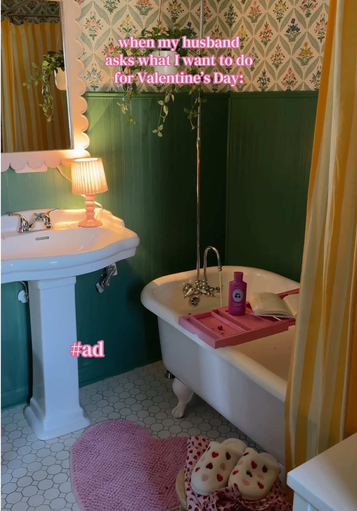 TikTok post by @emilywelchstyle for Bath & Body Works. Caption reads: [...] Valentine’s Day collection from @Bath & Body....