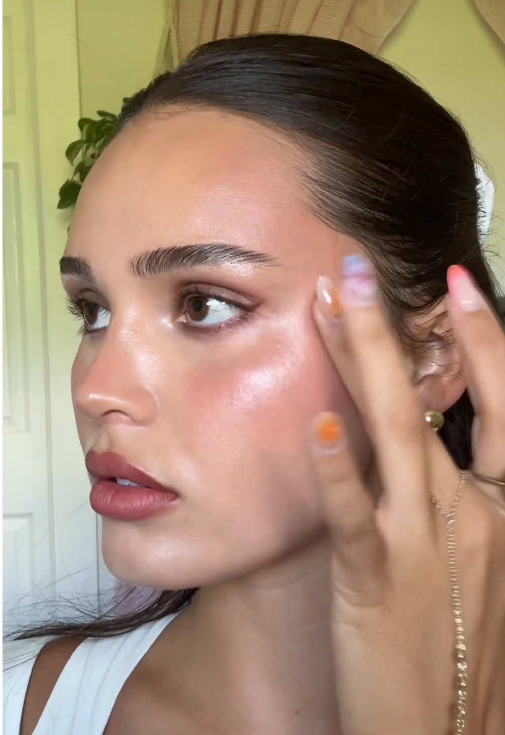 TikTok post by @kianastadlerr for Kosas. Caption reads: [...] I devour #grwm #makeup #fyp #kosaspartner....