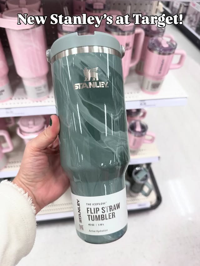 Instagram post by @trendyfavefinds for Stanley 1913. Caption reads: New Stanley release at Target! 🎯 Follow + comment....