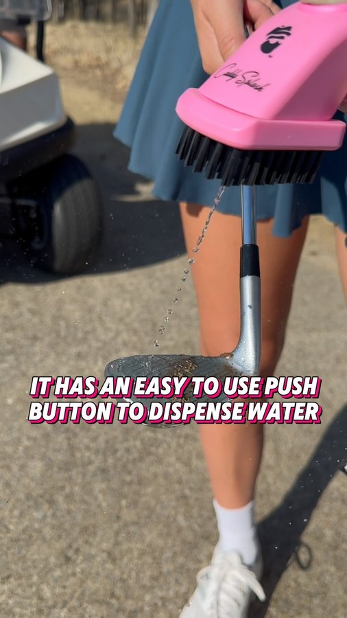 Instagram post by @handycapped_golf for Caddy Splash. Caption reads: The @caddysplash Pro is the #1 Golf Brush🩷
•
10%....