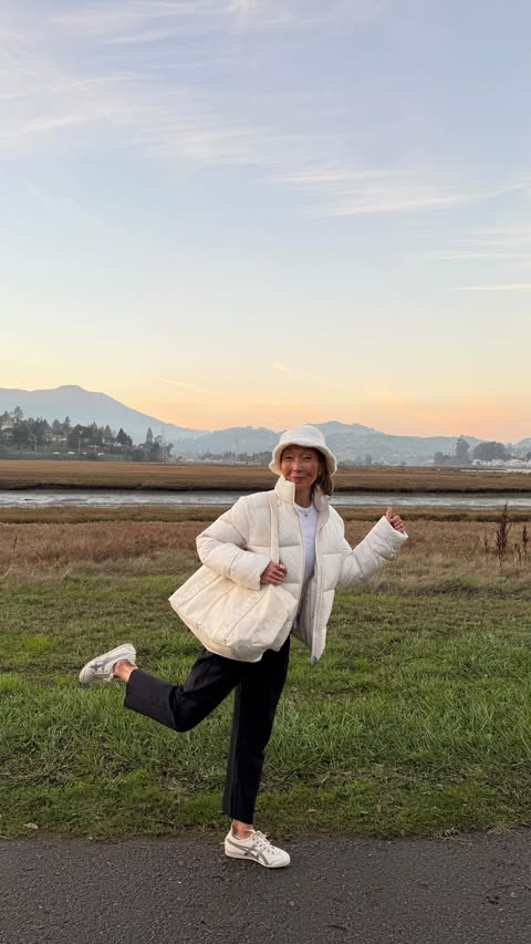 Instagram post by @californiaistoocasual for Athleta. Caption reads: Sharing my top holiday hack when it comes to....