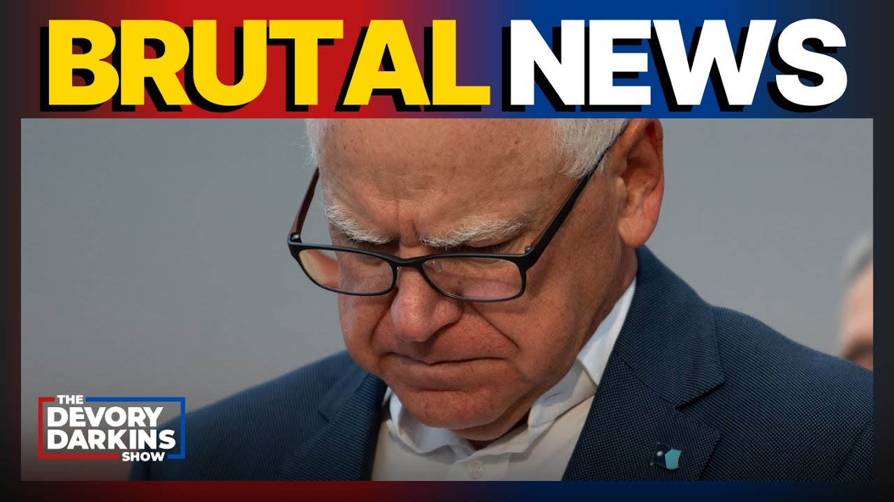 YouTube post by @DeVoryDarkins for Morgan & Morgan. Caption reads: Congress drops BRUTAL NEWS for Tim Walz after....