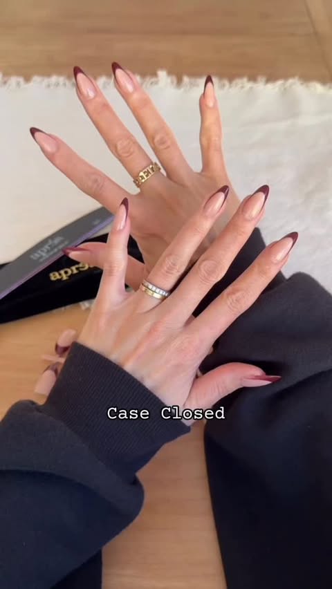 Instagram post by @leeann.braun for Apres Nail. Caption reads: Not your average press on nails!....