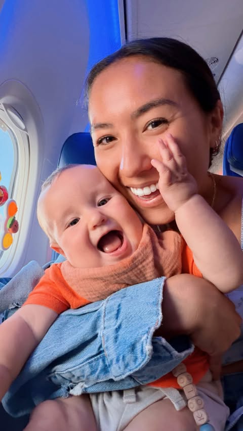 Instagram post by @tina.cohen for Southwest Airlines. Caption reads: Travel Hacks: as a mom! ✈️ Extra Legroom,....