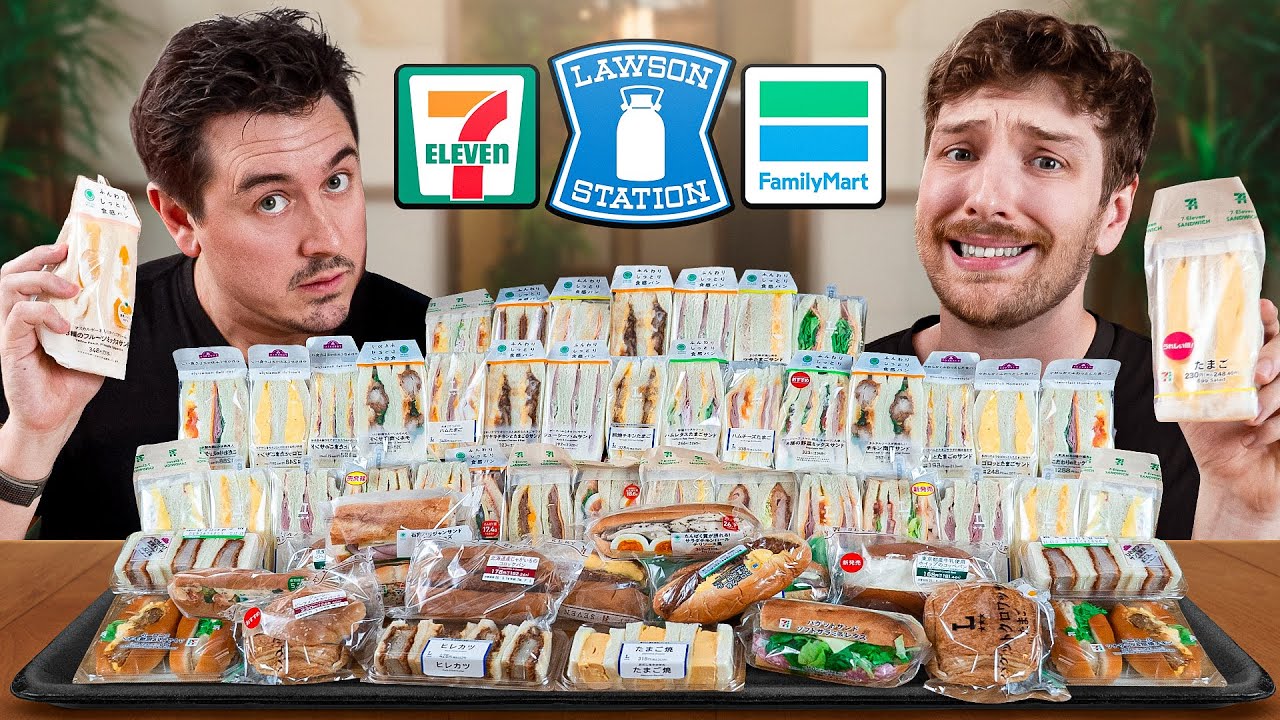 YouTube post by @CDawgVA for Fiverr. Caption reads: I Tried Every Sandwich in Japan.