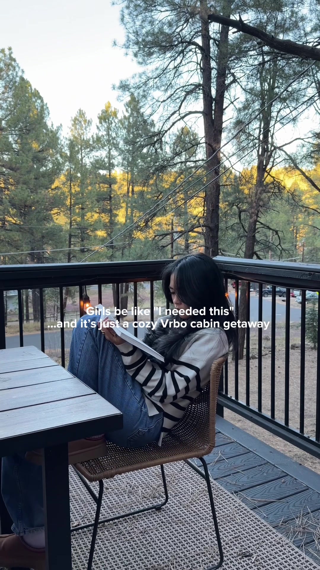 TikTok post by @readingslumped for LTK. Caption reads: #VrboPartner last-minute getaways have never been....