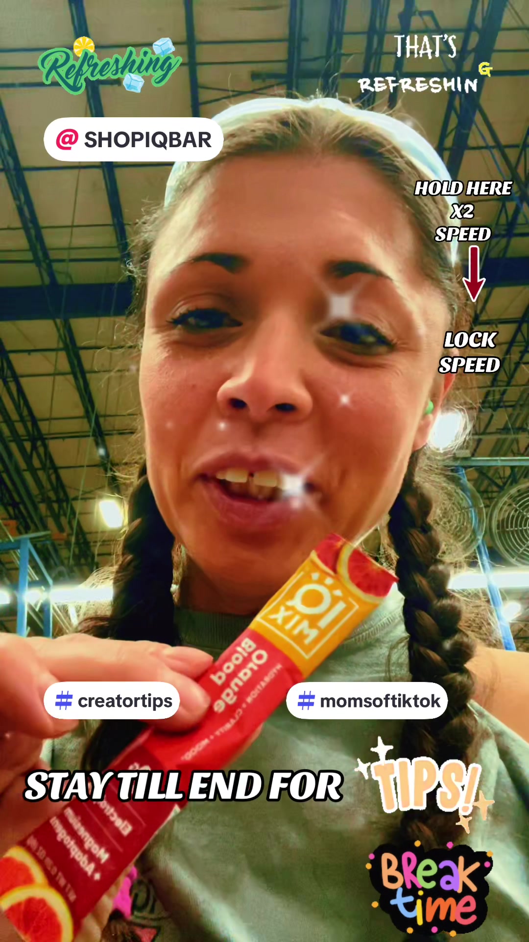 TikTok post by @blingwithjess for IQBAR. Caption reads: The IQBAR Ultimate Sampler Pack is a variety....